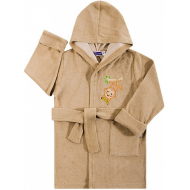 20-12810HV "Monkey" Халат махровый для мальчика, 2-5 лет,бежевый 20-12810HV "Monkey" Халат махровый для мальчика, 2-5 лет,бежевый